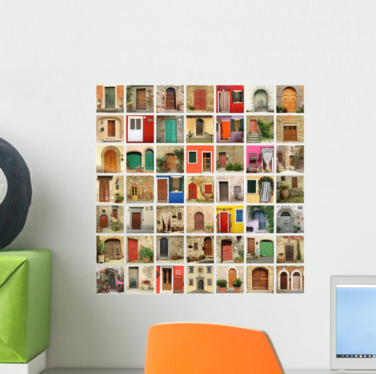 Old Door Wallpaper Made Wall Decal