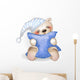 Happy Teddy Bear Hugging Wall Decal
