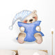 Happy Teddy Bear Hugging Wall Decal