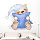 Happy Teddy Bear Hugging Wall Decal