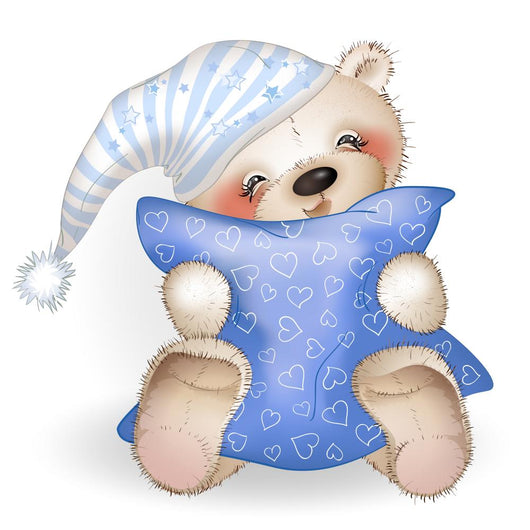 Happy Teddy Bear Hugging Wall Decal
