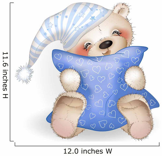 Happy Teddy Bear Hugging Wall Decal