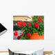 Red Geranium Flowers Wall Decal