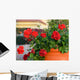 Red Geranium Flowers Wall Decal