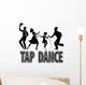 Tap Dance Silhouette Banner Wall Decal