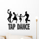 Tap Dance Silhouette Banner Wall Decal