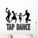 Tap Dance Silhouette Banner Wall Decal