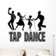 Tap Dance Silhouette Banner Wall Decal