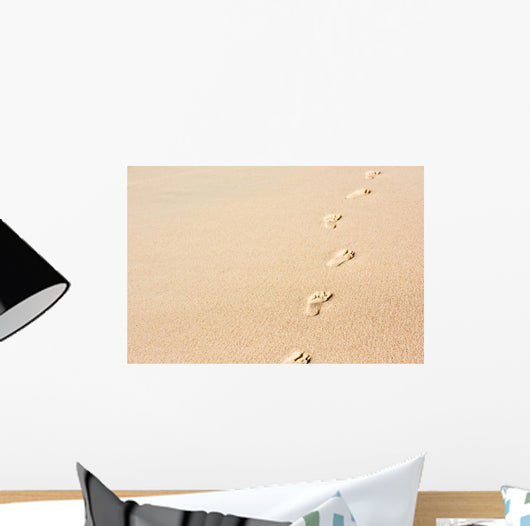 Human Footprints Beach Sand Wall Decal