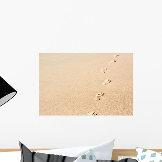 Human Footprints Beach Sand Wall Decal