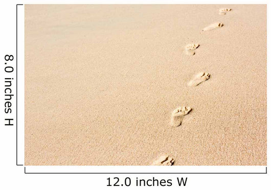 Human Footprints Beach Sand Wall Decal