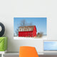 Red Barn and Snow Wall Decal