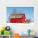 Red Barn and Snow Wall Decal