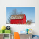 Red Barn and Snow Wall Decal