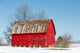 Red Barn and Snow Wall Decal