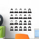 Vector Flat People Face Wall Stickers Wall Decal