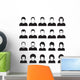 Vector Flat People Face Wall Stickers Wall Decal