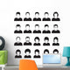 Vector Flat People Face Wall Stickers Wall Decal