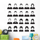 Vector Flat People Face Wall Stickers Wall Decal