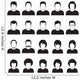 Vector Flat People Face Wall Stickers Wall Decal