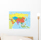 Asia Map Countries and Wall Decal