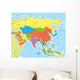 Asia Map Countries and Wall Decal