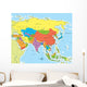 Asia Map Countries and Wall Decal