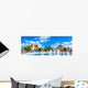 Panorama with Fountain Wall Decal Panoramic Wall Decal