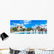 Panorama with Fountain Wall Decal Panoramic Wall Decal