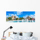 Panorama with Fountain Wall Decal Panoramic Wall Decal