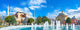 Panorama with Fountain Wall Decal Panoramic Wall Decal