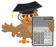 Owl Teacher Holding Calculator Wall Decal