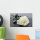 Single White Rose Wall Decal