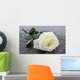 Single White Rose Wall Decal