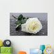 Single White Rose Wall Decal