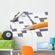 Crossword Puzzle Glasses and Wall Decal