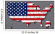 USA Map with Flag Wall Decal