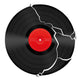 Broken Blank Vinyl Record Wall Decal