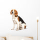 Beagle Dog White Wall Decal