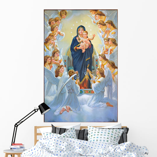 Madonna among Angels Wall Decal