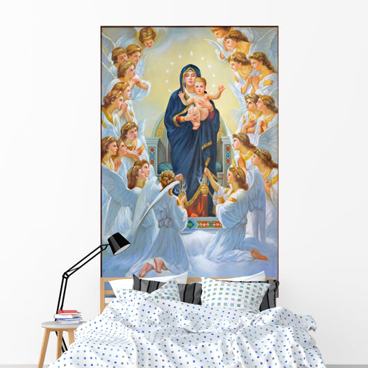 Madonna among Angels Wall Decal