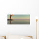 Woman and Sunset Wall Decal Panoramic Wall Decal