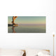 Woman and Sunset Wall Decal Panoramic Wall Decal