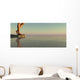 Woman and Sunset Wall Decal Panoramic Wall Decal