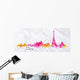 Silhouette Watercolor Paris Wall Decal Panoramic Wall Decal