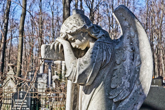 Ancient Sad Cemetery Angel Wall Decal
