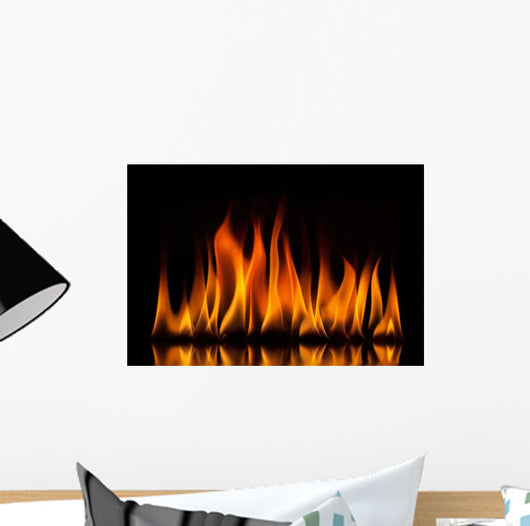 Fire Flames Black Wall Decal