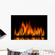 Fire Flames Black Wall Decal