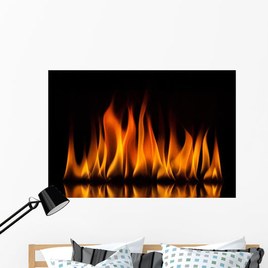 Fire Flames Black Wall Decal