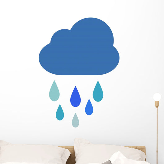 Blue Little Rain Cloud Wall Decal
